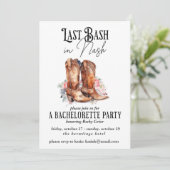 Laatste Bash in Nash Bachelorette Party Floral Kaart (Staand voorkant)