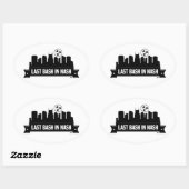 Laatste bash in Nash Skyline Ovale Sticker (Vel)