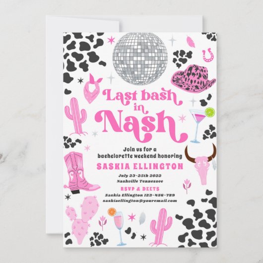 Laatste basis in de rondleiding Nash Bachelorette  Kaart (Voorkant)