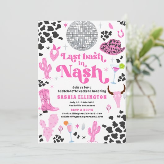 Laatste basis in de rondleiding Nash Bachelorette Kaart (Staand voorkant)