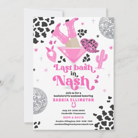 Laatste basis in de rondleiding Nash Bachelorette  Kaart (Voorkant)