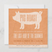 Laatste BBQ van Summer Pig Roast Party Kaart (Voorkant)