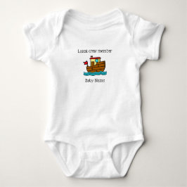 Laatste bemanningslid sleepboot gepersonaliseerd romper