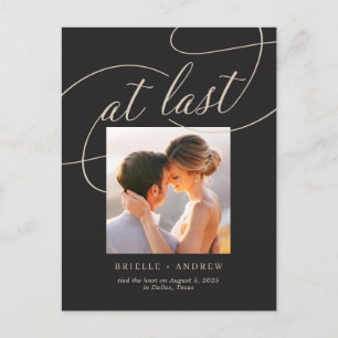 Laatste bewerkbare aankondiging van kleurhuwelijk  briefkaart