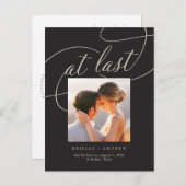 Laatste bewerkbare aankondiging van kleurhuwelijk  briefkaart (Voorkant / Achterkant)