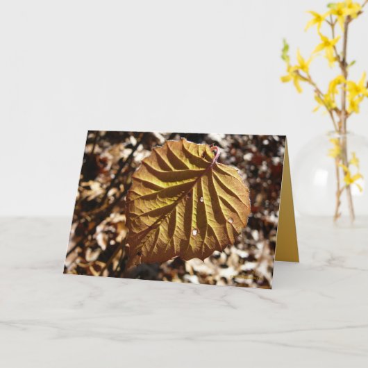 Laatste Blad Kaart (Gele Bloem)