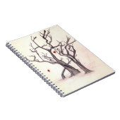 Laatste bladeren van herfstlaptop notitieboek (Rechterzijde)