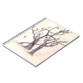 Laatste bladeren van herfstlaptop notitieboek (Linkerzijde)