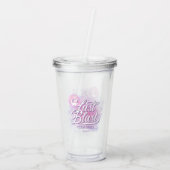 Laatste Blast Disco Bachelorette Team Bruid ID928 Acryl Drinkbeker (Achterkant)