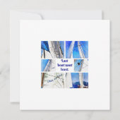 Laatste boat Naut Minst Pun Artistieke Witte Zeema Save The Date (Achterkant)