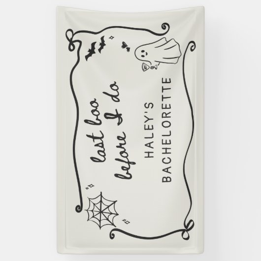 Laatste Boe voor ik het doe Excentrieke Halloween Spandoek (Verticaal)