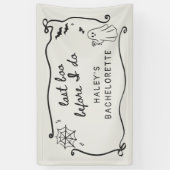 Laatste Boe voor ik trouw Excentrieke Halloween Ba Spandoek (Verticaal)