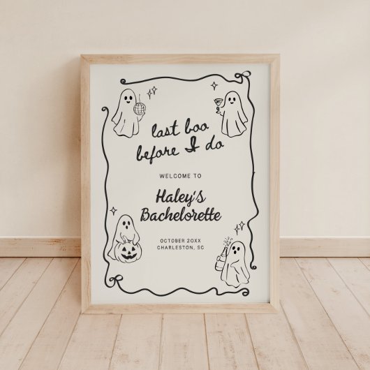 Laatste boek voordat ik Halloween Bach Welkom doe Poster