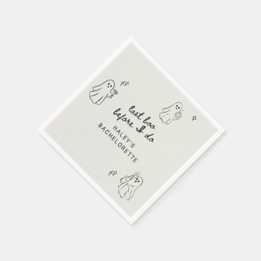 Laatste Boo voor ik het doe Excentrieke Halloween  Servet (Hoek)