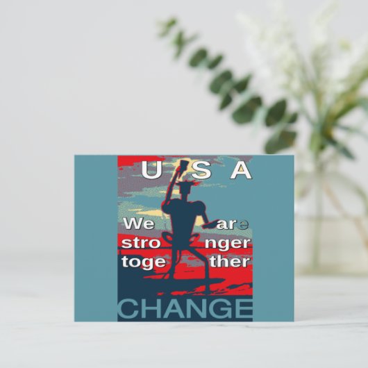 Laatste campagneslogan van Hillary Clinton voor 20 Briefkaart (Staand voorkant)