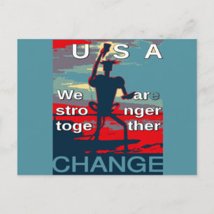 Laatste campagneslogan van Hillary Clinton voor 20 Briefkaart