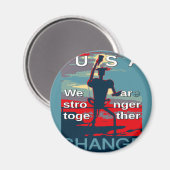 Laatste campagneslogan van Hillary Clinton voor 20 Magneet (Voorkant / Achterkant)