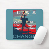 Laatste campagneslogan van Hillary Clinton voor 20 Muismat (Met muis)