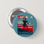 Laatste campagneslogan van Hillary Clinton voor 20 Ronde Button 5,7 Cm (Voorkant /achterkant)