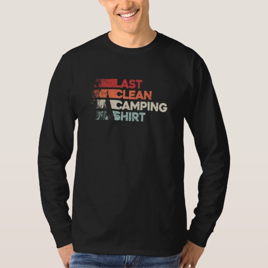 Laatste Camping Retro schoonmaken T-shirt (Voorkant)