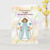 Laatste Chemo Behandeling, de Gelukwensen van de Kaart (Gele Bloem)