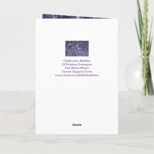 Laatste chemo viering bubbels kaart (Achterkant)