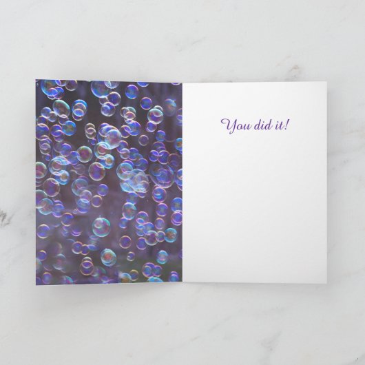 Laatste chemo viering bubbels kaart (Binnen)