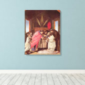 Laatste communie van St. Jerome - Botticelli Canvas Afdruk (Insitu (Houten vloer))