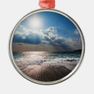 Laatste dag bij het strand metalen ornament