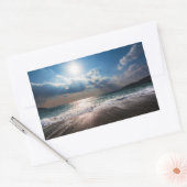 Laatste dag bij het strand rechthoekige sticker (Envelop)