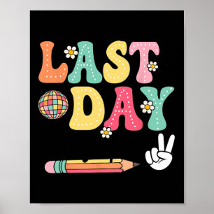 Laatste Dag Handtekeningen 2024-2025 Groovy Mooie Poster