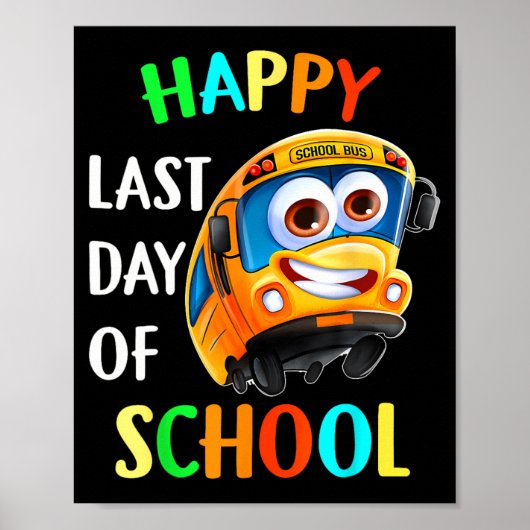 Laatste dag schoolbus chauffeur leraar Leerling Pa Poster (Voorkant)