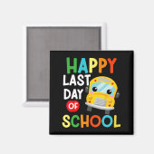 Laatste dag schoolbus chauffeur leraar studenten K Magneet (Voorkant / Achterkant)