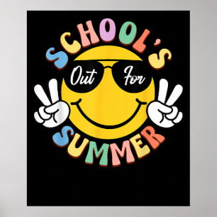 Laatste dag Smile Teacher Kinder scholen uit de zo Poster