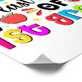 Laatste dag van 1e klas schoolstudent afgestudeerd poster (Hoek)