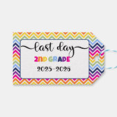 Laatste dag van 2e klas foto prop teken cadeaulabel (Voorkant (Horizontaal))