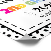 Laatste dag van 2e klas foto prop teken poster (Hoek)