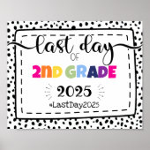 Laatste dag van 2e klas foto prop teken poster (Voorkant)