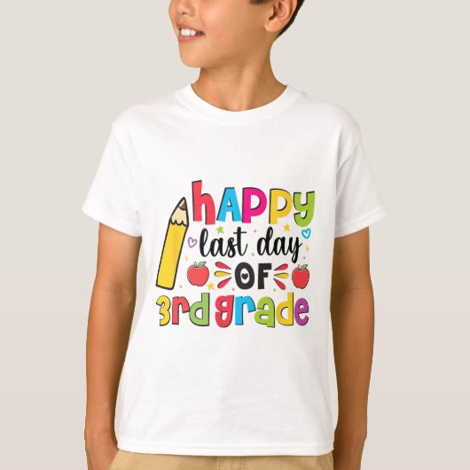 Laatste dag van 3e klas derde klas laatste dag van t-shirt (Voorkant)