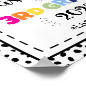 Laatste dag van 3e klas foto prop teken poster (Hoek)