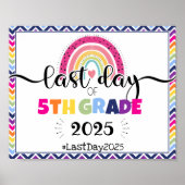 Laatste dag van 5e klas foto prop teken poster (Voorkant)