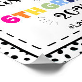 Laatste dag van 6e klas foto prop teken poster (Hoek)