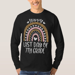 Laatste dag van 7e klas Rainbow Teacher Student Af T-shirt