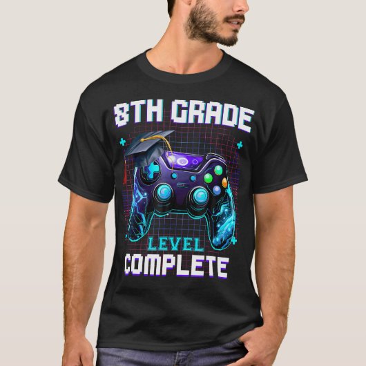 Laatste dag van 8e klas niveau compleet Afstuderen T-shirt (Voorkant)