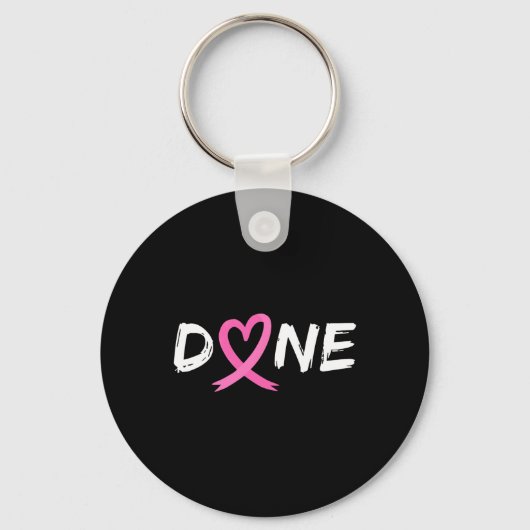 Laatste dag van bestraling chemo Borstkanker Love  Sleutelhanger (Voorkant)