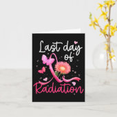 Laatste dag van bestraling Floral hart borstkanker Kaart (Gele Bloem)