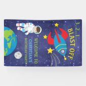 Laatste dag van buitenruimtevaart spandoek (Horizontaal)