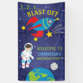 Laatste dag van buitenruimtevaart spandoek (Verticaal)