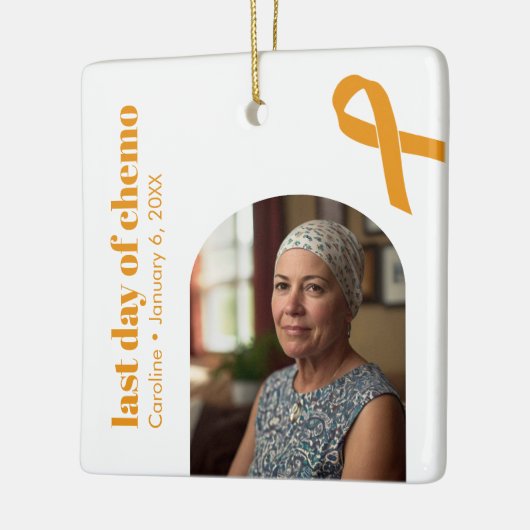 Laatste dag van Chemo Appendix Cancer Custom Keramisch Ornament (Links)