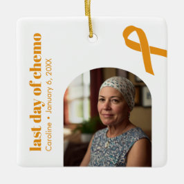 Laatste dag van Chemo Appendix Cancer Custom Keramisch Ornament